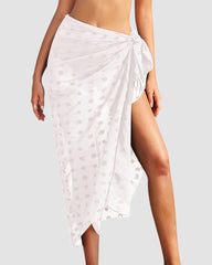 Side Tie Midi Sarong Long Sheer Cover Ups