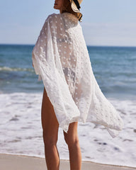 Side Tie Midi Sarong Long Sheer Cover Ups
