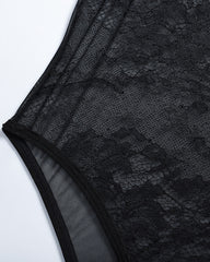 Sexy Lace See-through Underwire Shaping Bodysuit Lingerie
