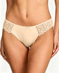 Women's Bow-tie Lace See-through Tulle Breathable Thong