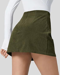 Corduroy Casual High-waisted A-line Mini Skirt