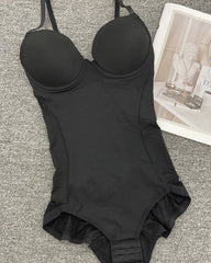 Women's Tummy-Control Sleeveless Tube Top Hip Lace One-Piece Body Shaper