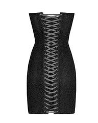 Sexy Christmas Shimmering Strapless Drawstring Dress