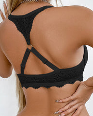 Women's Sexy Front-closure Lace-paneled Underwired Bra