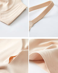 Women's V-neck Seamless Breathable Push-up Vest Bra  with Two Removable Shaping Pads