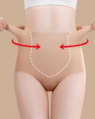 High-waisted Tummy-control Seamless 7A  Antibacterial Breathable Underwear